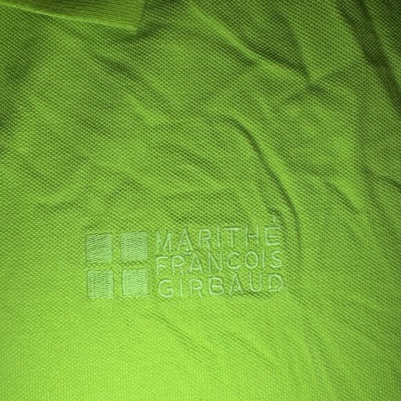 VINTAGE Marithe Francois Girgbaud Shirt Mens 3X Green Embroidered Logo - Picture 4 of 6